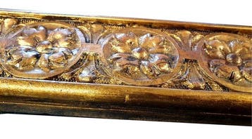 Lijst - Hout - Verguld rozet-snijwerk, Antiek en Kunst