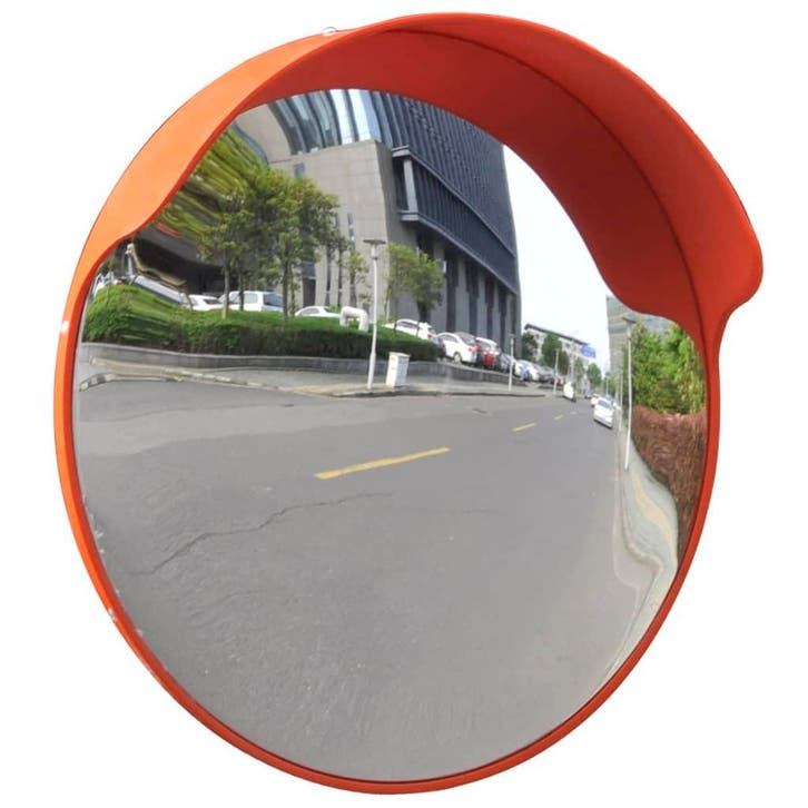 vidaXL Verkeersspiegel voor buiten 45 cm PC-kunststof oranje, Maison & Meubles, Accessoires pour la Maison | Décorations murale