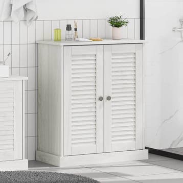 vidaXL Badkamerkast met plank VIGO Wit en Antiek Wit 68 x 34, Verzenden