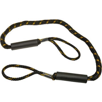 Bungee Dock Line met Dubbele Lus 155-225cm Zwart-Geel, Watersport en Boten, Ophalen of Verzenden, Nieuw