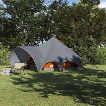 vidaXL Teepee Tent voor 5 Personen 5-persoons Grijs en, Verzenden, Nieuw