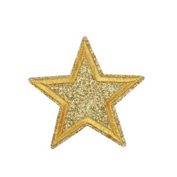 Embleem Ster - stars - 6.5 x 3.5 cm - applicatie - opstri..., Verzenden, Nieuw, Overige typen
