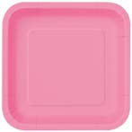 Borden Vierkant Roze 23cm 14st, Verzenden
