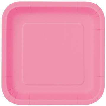 Borden Vierkant Roze 23cm 14st, Verzenden