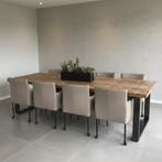 Set van 8 leren eetkamerstoelen Desire - Toledo Khaki, Bohemian, Industrieel, Modern, Scandinavisch, Nieuw, Leer, Ophalen of Verzenden