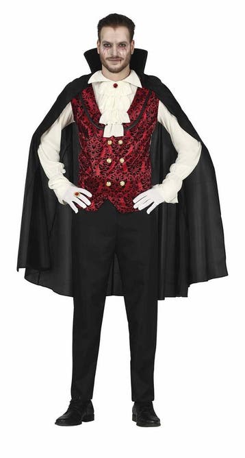 Vampier Halloween Kostuum Heren Rood Wit, Verzenden, Nieuw