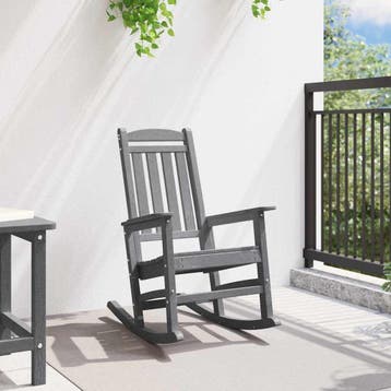 vidaXL Tuin schommelstoel Lichtgrijs HDPE, Verzenden, Nieuw