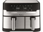 Moulinex -  Dual Easy Fry & Grill  Airfryer Inox, Verzenden, Nieuw, Airfryer XXL, 1500 gram of meer