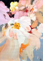 Victoria Lemée - Floralie Huile sur Toile XL