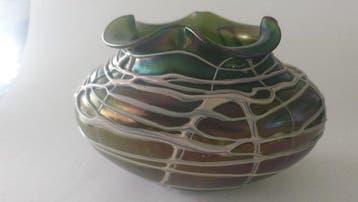 Palme König - Vase - Verre - Vase Art nouveau bohème
