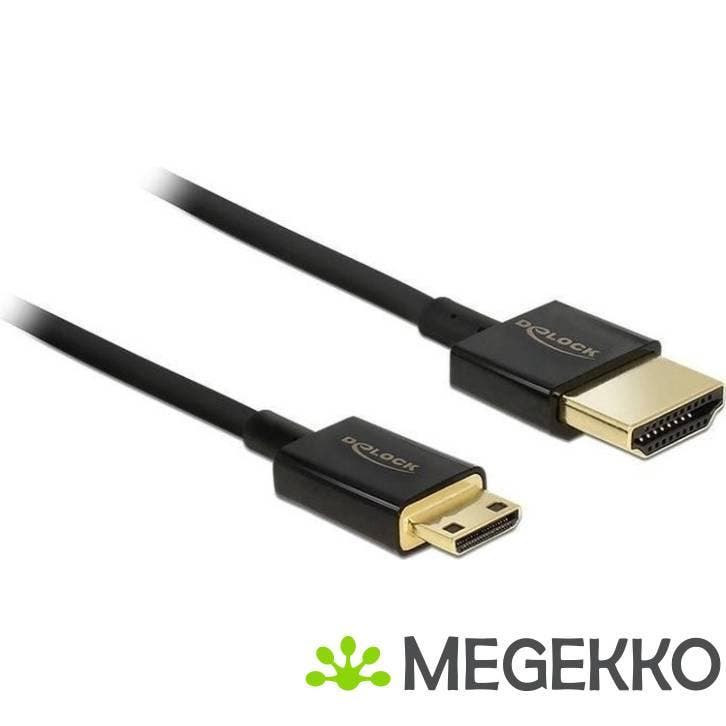 DeLOCK HDMI-A/HDMI Mini-C, 2 m, Computers en Software, Overige Computers en Software, Nieuw, Verzenden