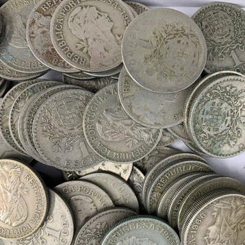 Portugal. Lote de 200 moedas 1 Escudo Alpaca, várias datas
