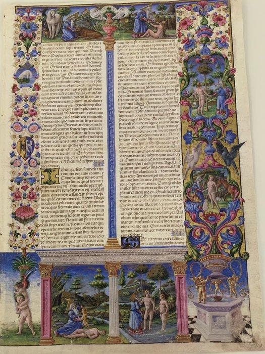Italië - mogelijk Florence, Italië; Trecciani - De bijbel, Antiek en Kunst, Antiek | Boeken en Manuscripten