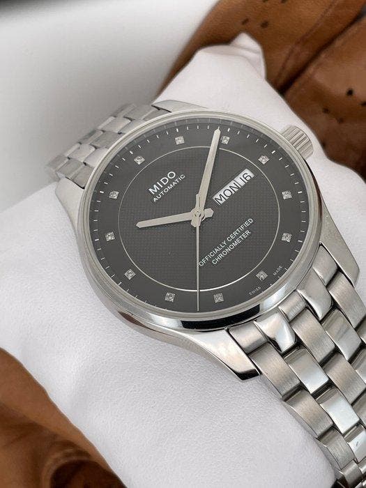 Mido - Belluna Chronometer Automatic Diamonds -, Handtassen en Accessoires, Horloges | Heren