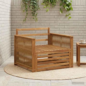 vidaXL Buiten Midden Sofa Naturel, Verzenden, Nieuw