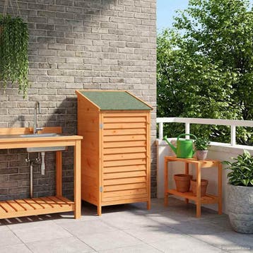 vidaXL Tuin Shed met dak Bruin 59 x 56 x 113,5 cm Massief, Verzenden, Nieuw