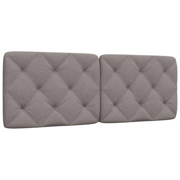 vidaXL Hoofdbordkussen 140 cm stof taupe, Verzenden