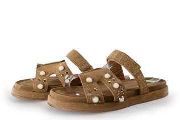 Manfield Slippers in maat 39 Cognac, Slippers, Overige kleuren, Verzenden, Manfield