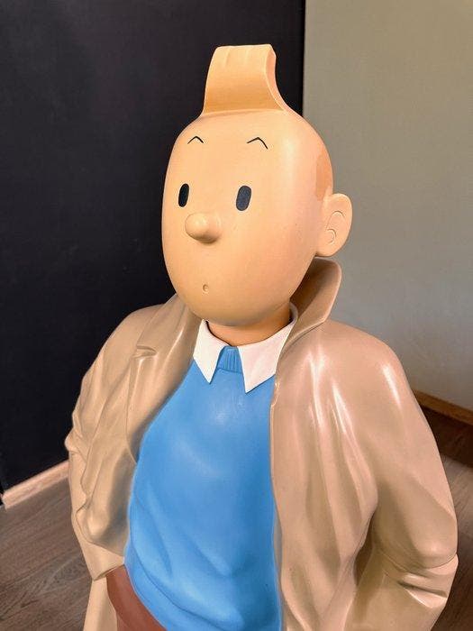 Hergé - Beeld, Kuifje - 130 cm - Hars, Boeken, Strips | Comics