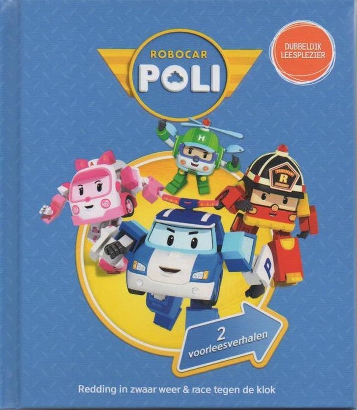 Robocar Poli - 2 Voorleesverhalen - Voorleesboek met harde, Boeken, Kinderboeken | Kleuters, Zo goed als nieuw, Verzenden