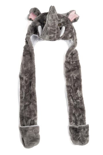 KIMU® Muts Wanten Olifant Sjaalmuts met Oortjes Grijs Slurf, Kinderen en Baby's, Kinderkleding | Petten en Hoeden, Ophalen of Verzenden