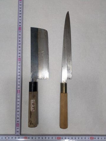 Keukenmes - Staal, Hout - Japan - Traditionele wa-nakiri- en