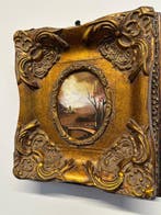 Cadre - Bois - Corniche en feuille dor