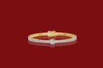 Tennis armband - 14 karaat Geel goud - 3.39ct. tw. Diamant, Handtassen en Accessoires