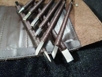 Fujiwara Japanese Stone Carving/Seal Engraving Set -