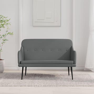 vidaXL Bankje 110x76x80 cm stof donkergrijs, Verzenden, Nieuw