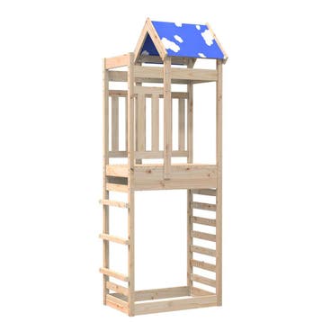 vidaXL Speeltoren Bruin 85 x 52,5 x 239 cm Massief, Verzenden