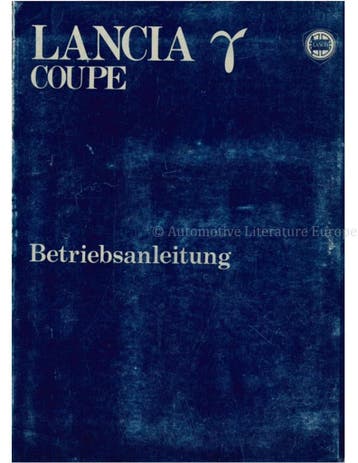 1980 LANCIA GAMMA COUPE INSTRUCTIEBOEKJE DUITS