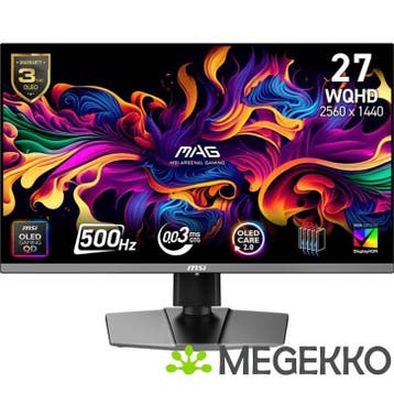 MSI MAG 272QP QD-OLED X50 27  Quad HD 500Hz QD-oled monitor, Verzenden, Nieuw