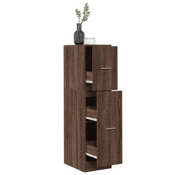 vidaXL Apothekerskast 30x41x118 cm bewerkt hout bruin, Verzenden