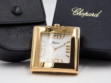 Tafelklok - Chopard - Happy Sport Alarm Clock - 316L, Antiek en Kunst