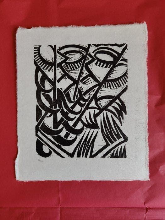 Otto Möller (1883 - 1964) - woodcut, Antiquités & Art, Antiquités | Autres Antiquités