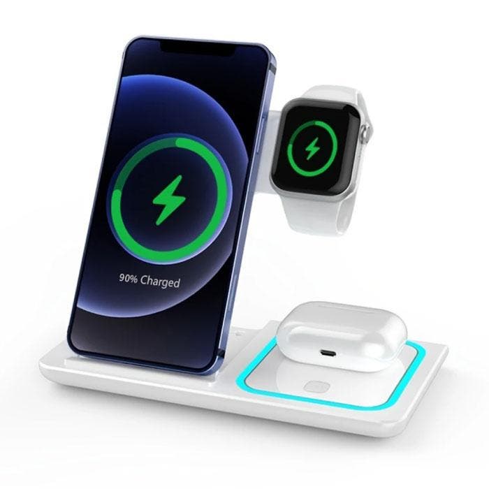 3 in 1 Oplaadstation - Compatibel met Apple iPhone / iWatch, Télécoms, Téléphonie mobile | Batteries, Envoi