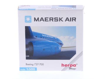 Schaal 1:500 Herpa 511858 Boeing 737-700 Maersk Air Reg...., Ophalen of Verzenden