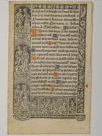 Vostre - Leaf from a book of hours, printed on vellum - 1502