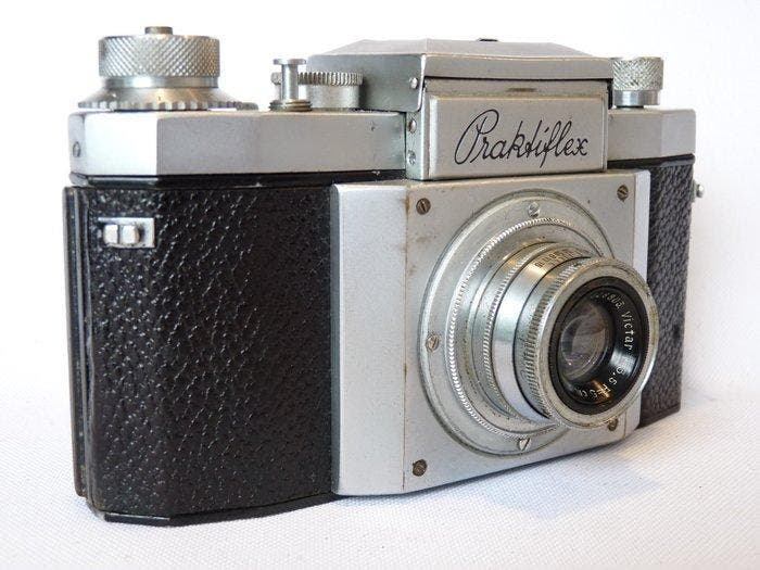 Kamera Werkstatten Praktiflex + Victar 3,5/5cm - M40 |, Audio, Tv en Foto, Fotocamera's Analoog