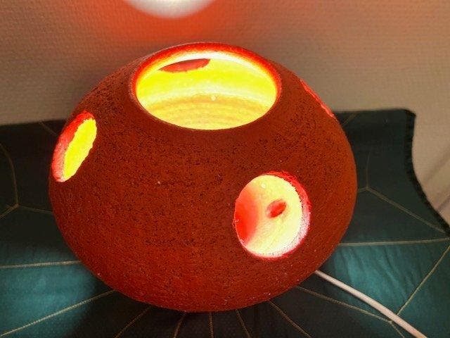 Lamp - Charmotte - Paddestoel lamp, Antiek en Kunst, Antiek | Verlichting