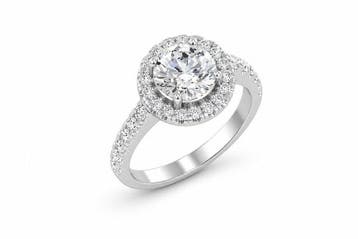 Ring - 14 karaat Witgoud - 2.11ct. tw. Diamant (Lab-grown) -, Nieuw