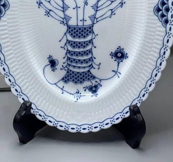 Royal Copenhagen - Assiette - Model 143 CLX Blue Fluted Full