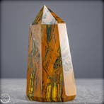 Natuurlijke tijgeroog-obelisk met goudbruine, zijdezachte, Antiek en Kunst