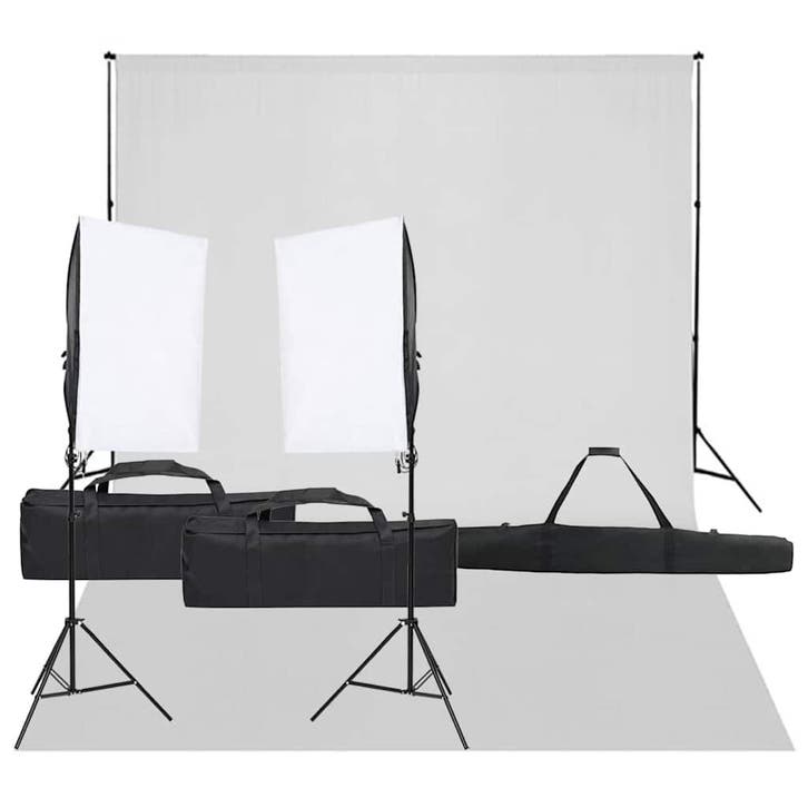 vidaXL Fotostudioset met verlichtingsset en achtergrond, Audio, Tv en Foto, Fotografie | Fotostudio en Toebehoren, Nieuw, Verzenden