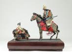 Vintage Japanese Musha Ningyo: Empress Jingu and Takenouchi