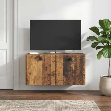 vidaXL Wandmontage TV-kast 59,5 x 31 x 30 cm Oud hout, Verzenden, Nieuw