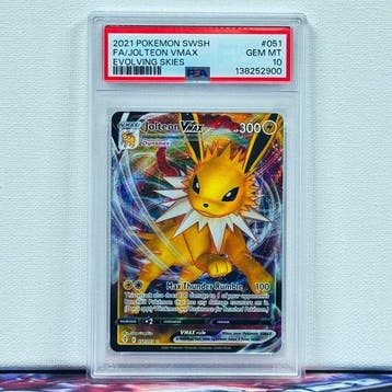 Pokémon Graded card - FA/JOLTEON VMAX #051 - Pokémon - PSA