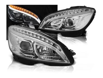 LED tube koplampen knipperlicht Chrome, Verzenden, Nieuw, Mercedes-Benz