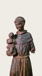 Beeld, San Antonio de Padua - 32 cm - Hout